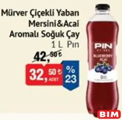PİN MÜRVER ÇİÇEKLİ YABAN MERSİNİ&ACAİ AROMALI SOĞUK ÇAY 1 L fiyat ve kampanya bilgisi